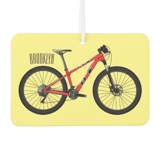自転車漫画イラストレーション カーエアーフレッシュナー (正面)