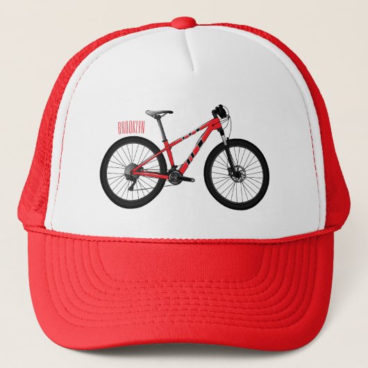 自転車漫画イラストレーション キャップ (正面)