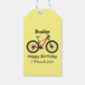 自転車漫画イラストレーション ギフトタグ (裏面)