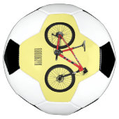 自転車漫画イラストレーション サッカーボール (回転)
