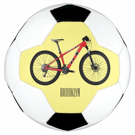 自転車漫画イラストレーション サッカーボール (正面)
