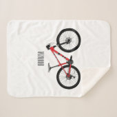 自転車漫画イラストレーション シェルパブランケット (正面(横))