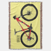 自転車漫画イラストレーション スローブランケット (正面縦)