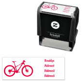 自転車漫画イラストレーション セルフインキングスタンプ (インサイチュ)