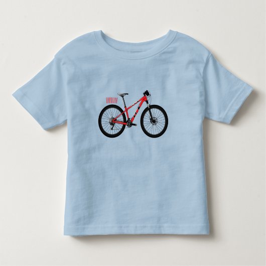 自転車漫画イラストレーション トドラーTシャツ (正面)