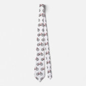 自転車漫画イラストレーション ネクタイ (正面)