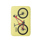 自転車漫画イラストレーション バスマット (正面縦)