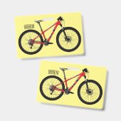 自転車漫画イラストレーション バッジ (正面＆裏面)