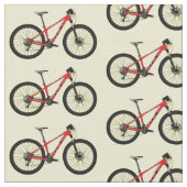 自転車漫画イラストレーション ファブリック (クローズアップ)