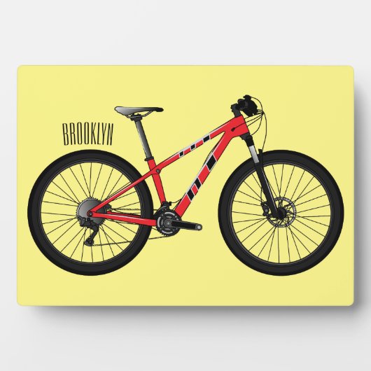 自転車漫画イラストレーション フォトプラーク (正面)
