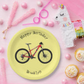 自転車漫画イラストレーション ペーパープレート (パーティー)