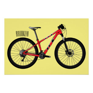 自転車漫画イラストレーション ポスター