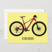 自転車漫画イラストレーション ポストカード (正面/裏面)