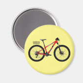 自転車漫画イラストレーション マグネット (正面/裏面)