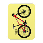 自転車漫画イラストレーション マグネット (縦)