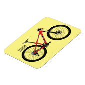 自転車漫画イラストレーション マグネット (左側)