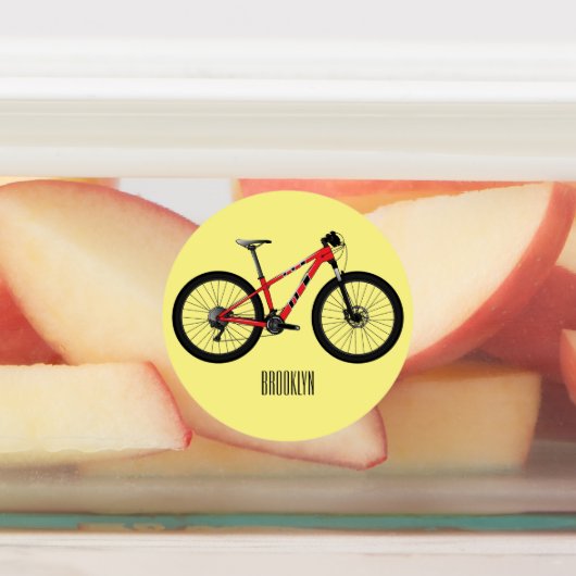 自転車漫画イラストレーション ラベル (貼付)