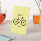 自転車漫画イラストレーション 台座サイン (インサイチュ)