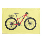 自転車漫画イラストレーション 枕カバー (裏面)