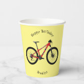 自転車漫画イラストレーション 紙コップ (裏面)