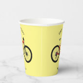 自転車漫画イラストレーション 紙コップ (右)