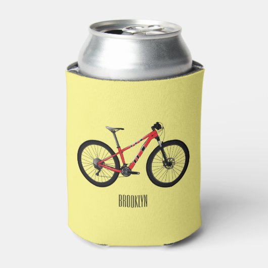自転車漫画イラストレーション 缶クーラー (缶正面)