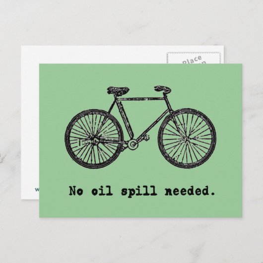 自転車無油、Tシャツとマグが必要 ポストカード (正面/裏面)