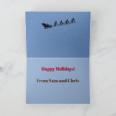 自転車牽引型ソリ折りグリーティングカード カード (内部)