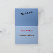 自転車牽引型ソリ折りグリーティングカード カード (内部)