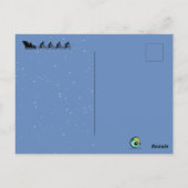 自転車牽引型ソリ折りグリーティングカード ポストカード (裏面)