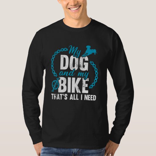 自転車犬 バイク MTB サイクリスト 2 Tシャツ (正面)