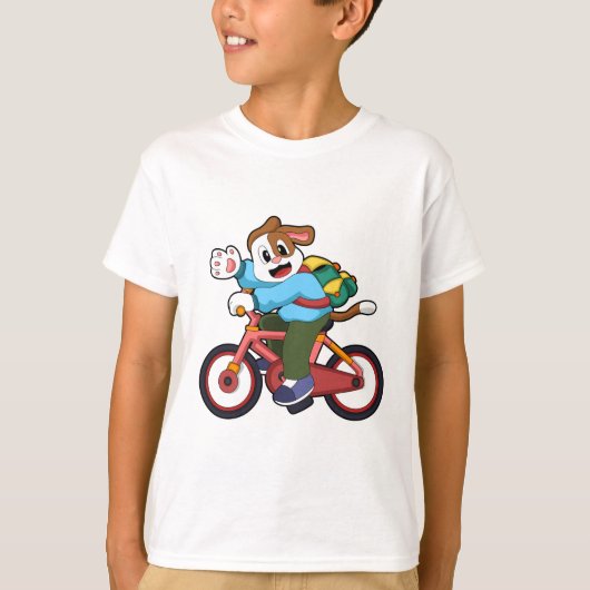 自転車犬 Tシャツ (正面)