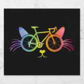 自転車猫Lgbt スパークリングワインラベル (シングルラベル)