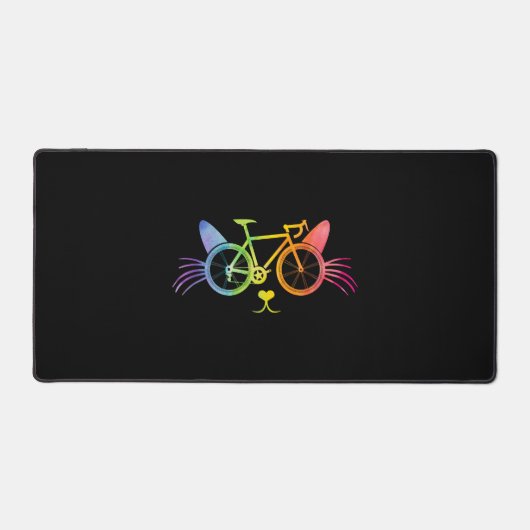 自転車猫Lgbt デスクマット (正面)