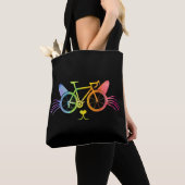 自転車猫Lgbt トートバッグ (クローズアップ)