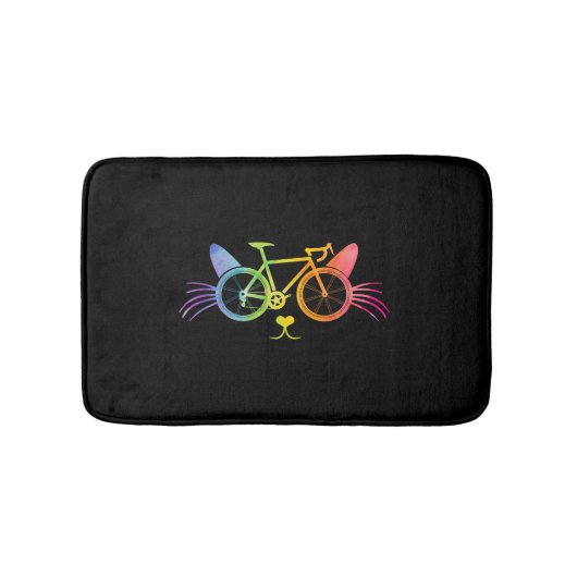 自転車猫Lgbt バスマット (正面)