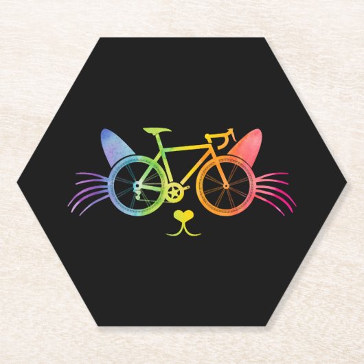 自転車猫Lgbt ペーパーコースター (正面)