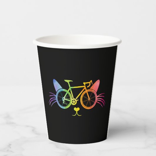 自転車猫Lgbt 紙コップ (正面)
