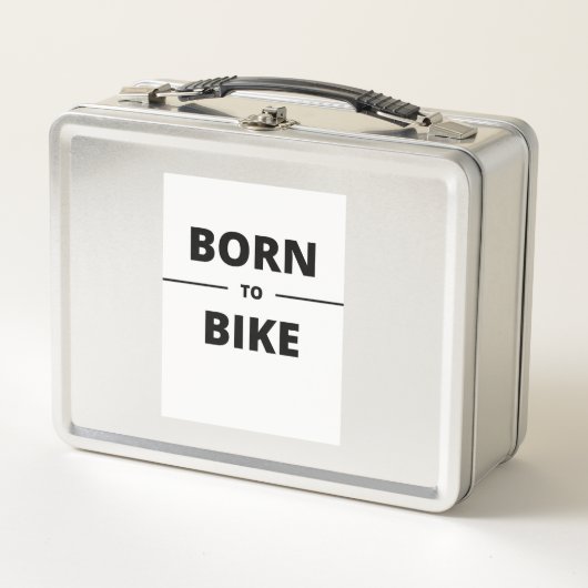 自転車生まれに乗る メタルランチボックス (正面)