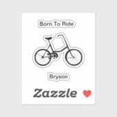 自転車生まれに乗パーソナライズされたる シール (シート)