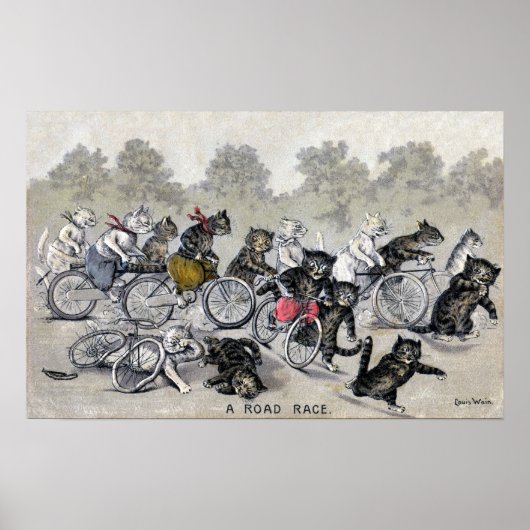 自転車用ねこ ポスター (正面)