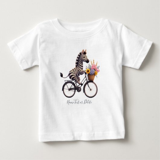 自転車用ゼブラTシャツ ベビーTシャツ (正面)