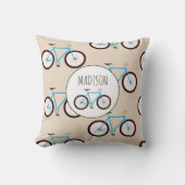 自転車用バイクパターン名前をカスタムする クッション (正面)