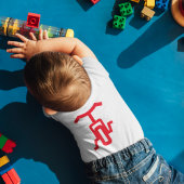 自転車用ヘルメットのペダル付き漫画 ベビーTシャツ