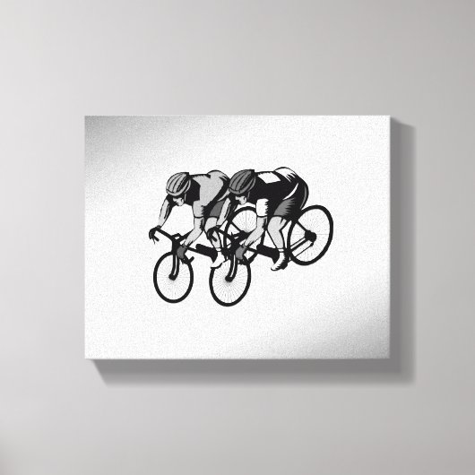 自転車用レーサーシルバー キャンバスプリント (正面)