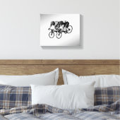 自転車用レーサーシルバー キャンバスプリント (インサイチュ (寝室))