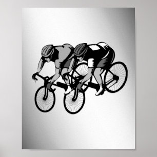 自転車用レーサーシルバー ポスター