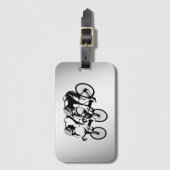 自転車用レースシルバー ラゲッジタグ (正面縦)