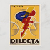 自転車用ヴィンテージポスター付き葉書プリント ポストカード (正面)