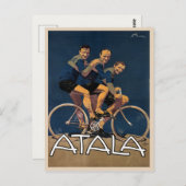 自転車用ヴィンテージポスター付き葉書プリント ポストカード (正面/裏面)